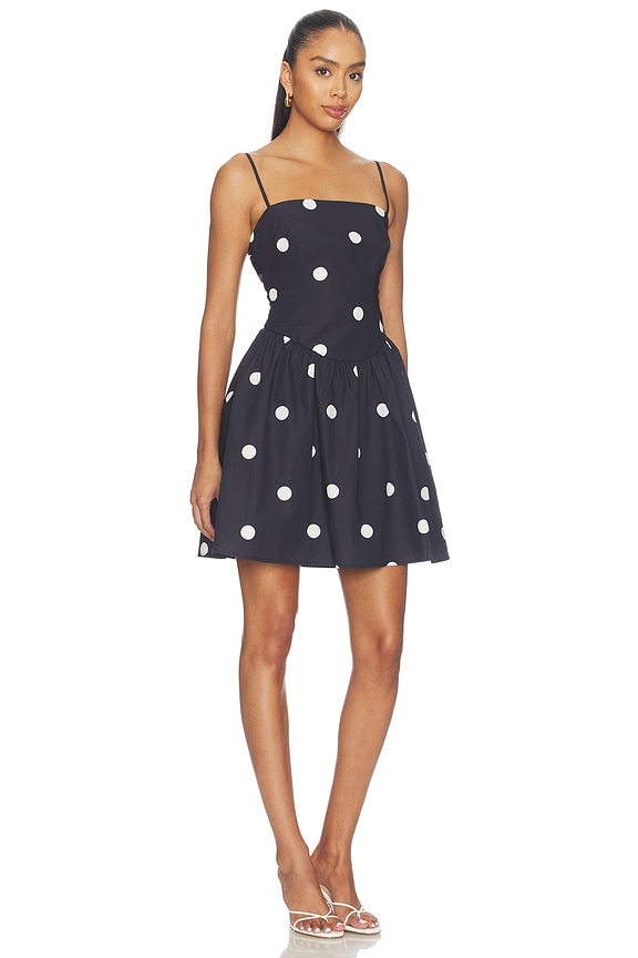 view 2 of 3 Polka Dot Tie Back Dress in Midnight & Sugar