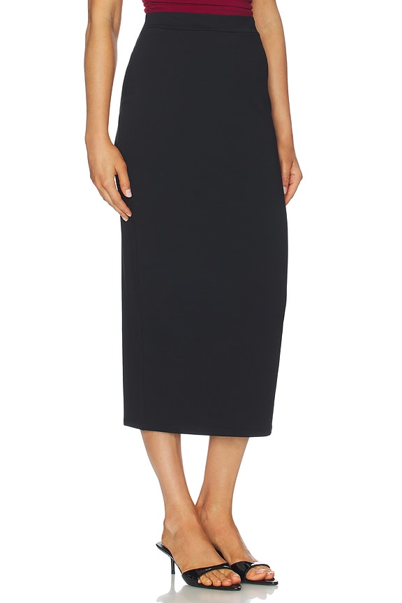view 2 of 6 FALDA MIDI FITTED in Black