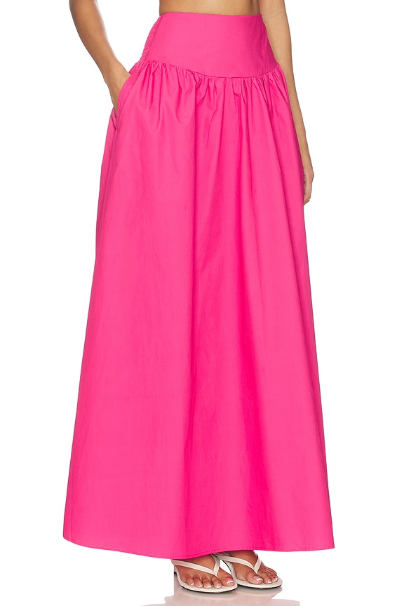 view 2 of 6 Poplin Drop Waist Skirt in Boom