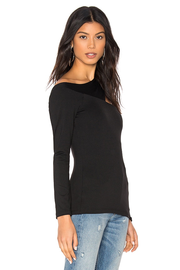 view 2 of 4 Gathered Cross Strap Top in Black