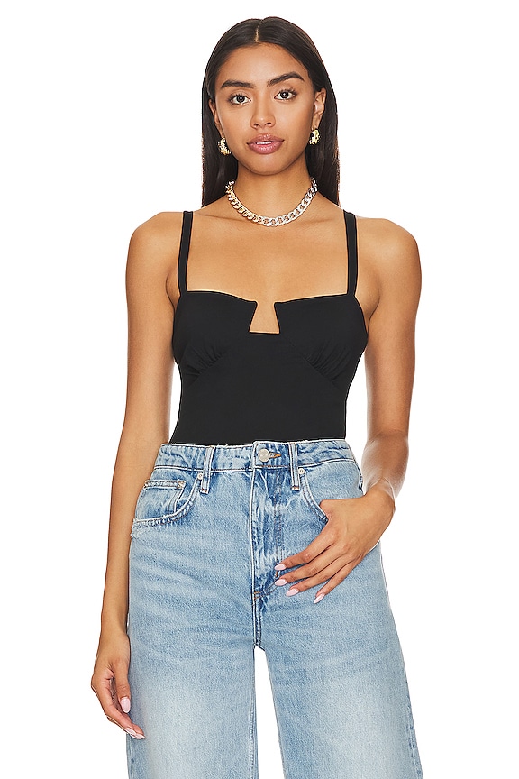 Susana Monaco Angled Wire Top in Black | REVOLVE