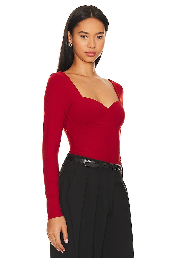 view 2 of 4 Sweetheart Long Sleeve Top in Berries