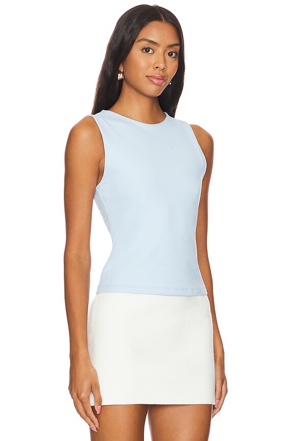 view 2 of 4 Crew Sleeveless Top in Cerulean