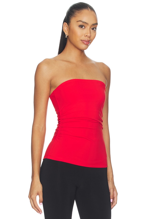 view 2 of 4 Waist Gathered Tube Top in Flame