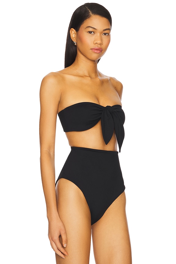 view 2 of 4 TOP BANDEAU CON LAZO EXTRAÍBLE in Black