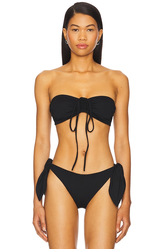 view 2 of 5 Drawstring 2-Way Top in Black