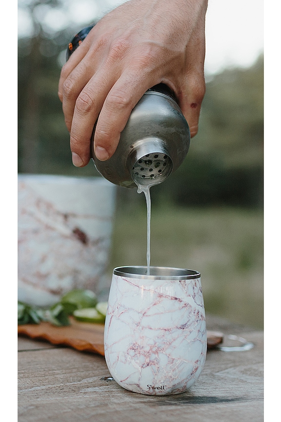 view 2 of 2 Elements Wine Tumbler 9oz in Calacatta Gold