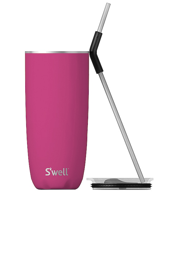 view 2 of 3 Tumbler With Straw 24oz in Azalea Pink