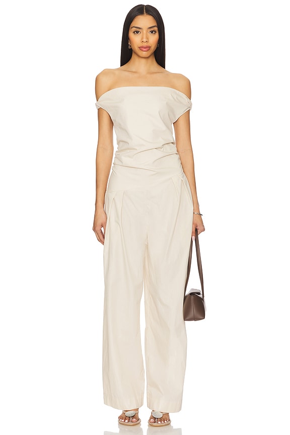 view 1 of 3 Rolled Shoulder Jumpsuit in Pewter
