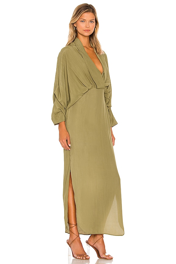 view 2 of 3 VESTIDO PLUNGE in Amazon Green