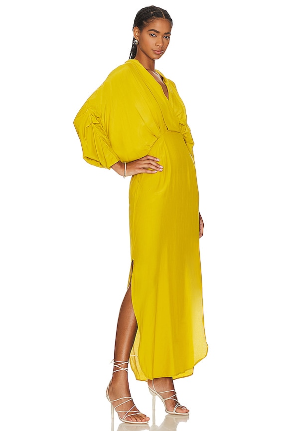 view 2 of 3 ROBE PLUNGE in Citrus Chaos