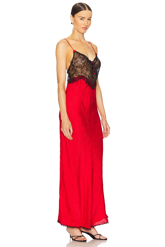 view 2 of 4 LACE TRIMMED スリップドレス in Poppy