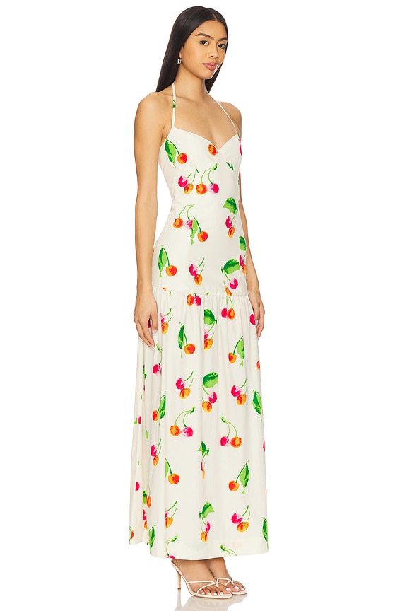 view 2 of 3 Halter Maxi Dress in Cherry Bomb