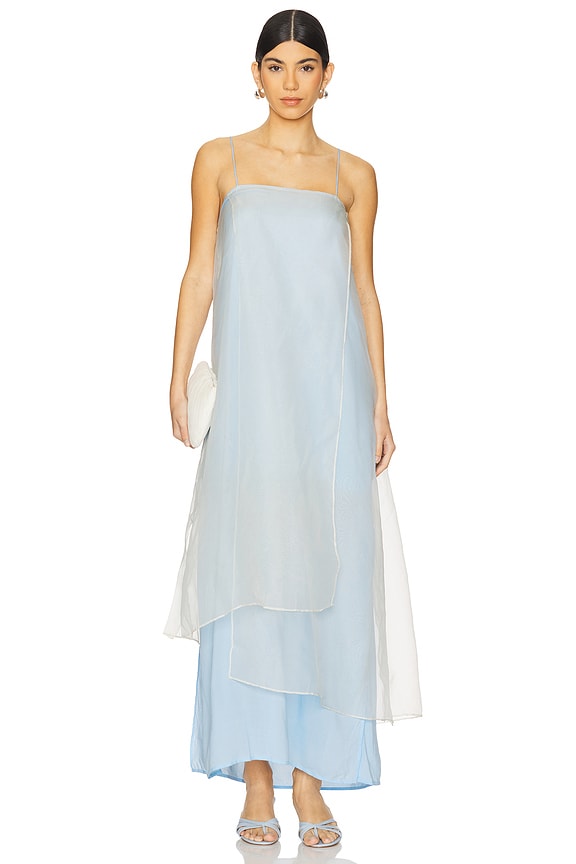 view 2 of 4 Sheer Slip Maxi Dress in Sky Blue