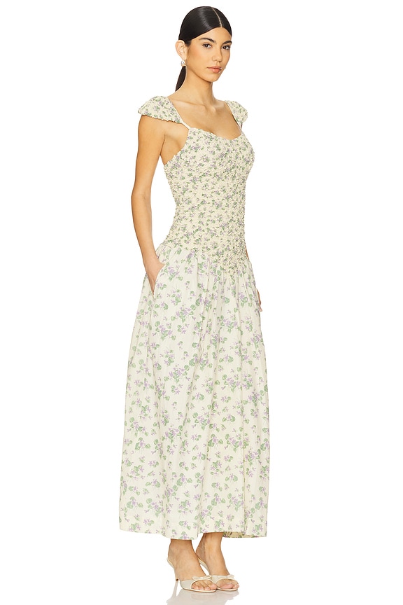 view 2 of 3 Cap Sleeve Mottled Max Dress in Garden Affair