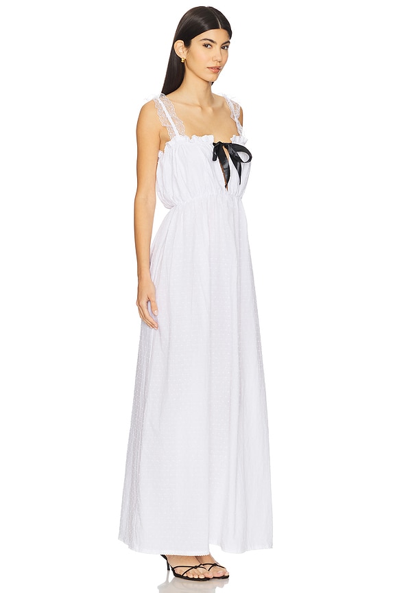 view 2 of 3 Classic Bow Maxi Dress in Snow White