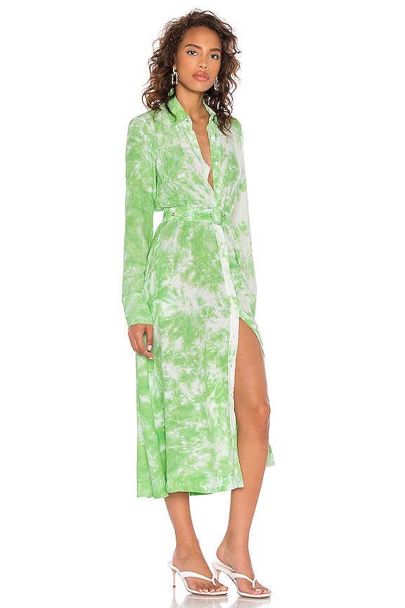 view 2 of 3 ROBE MI-LONGUE in Green Force