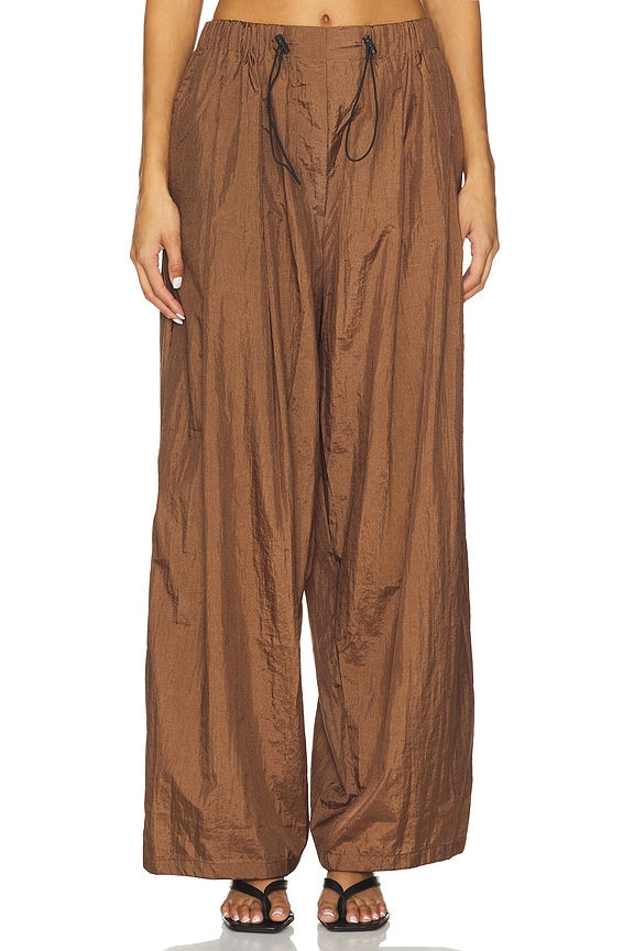 view 2 of 6 Parachute Draped Wide-Leg Pant in Cocoa