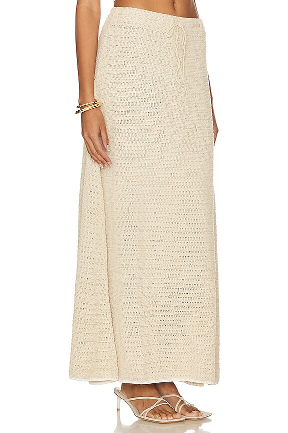 view 2 of 4 Trimmed Maxi Skirt in Naturel