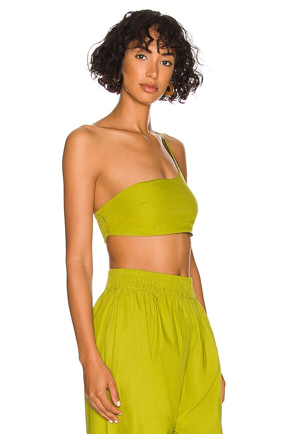 view 2 of 4 One Shoulder Crop in Agave