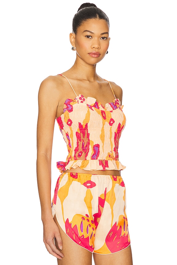 view 2 of 4 Ruffled Spaghetti Top in Field Of Dreams