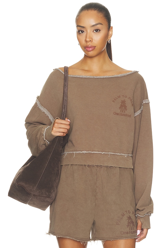 view 2 of 4 Donna Cropped Sweater in Mocha
