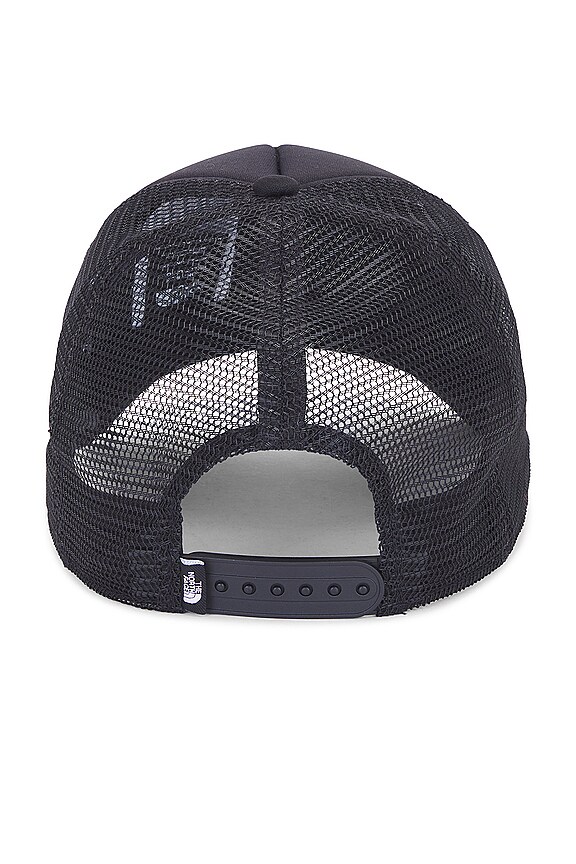 view 2 of 2 TNF Logo Trucker Hat in TNF Black & TNF White