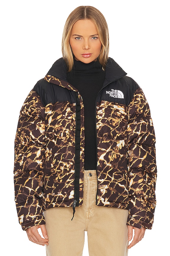The North Face 1996 Retro Nuptse Jacket in Coal Brown Water Distortion ...