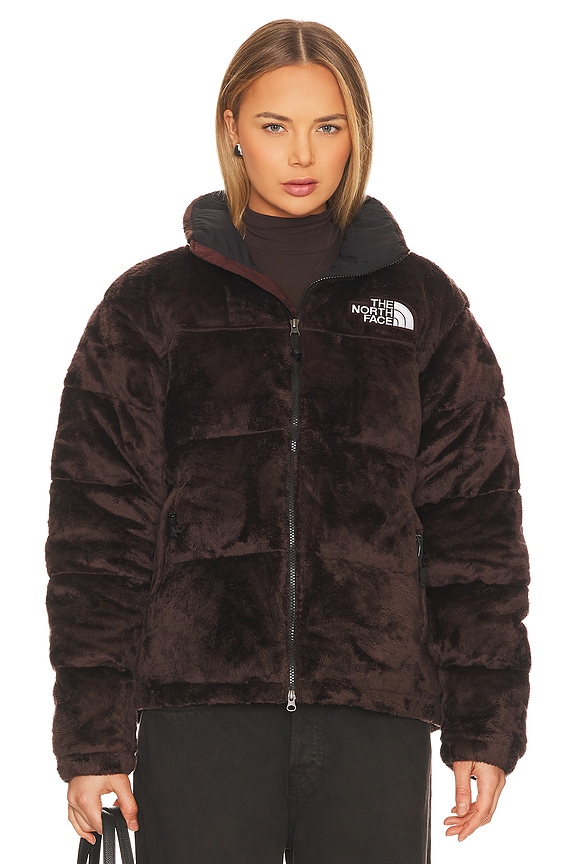 view 2 of 4 Versa Velour Nuptse In Coal Brown in Coal Brown