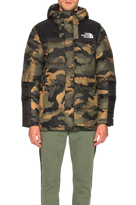 view 2 of 5 Deptford Down Jacket in Burnt Olive Green Waxed Camo Print