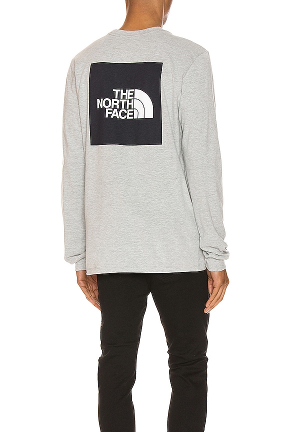 view 1 of 5 Long Sleeve Red Box Tee in TNF Light Grey Heather
