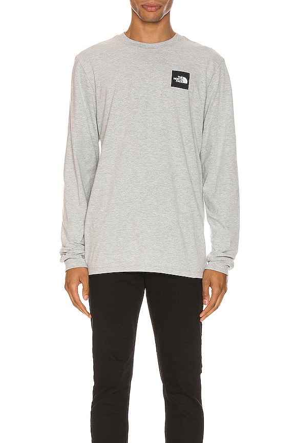 view 2 of 5 Long Sleeve Red Box Tee in TNF Light Grey Heather