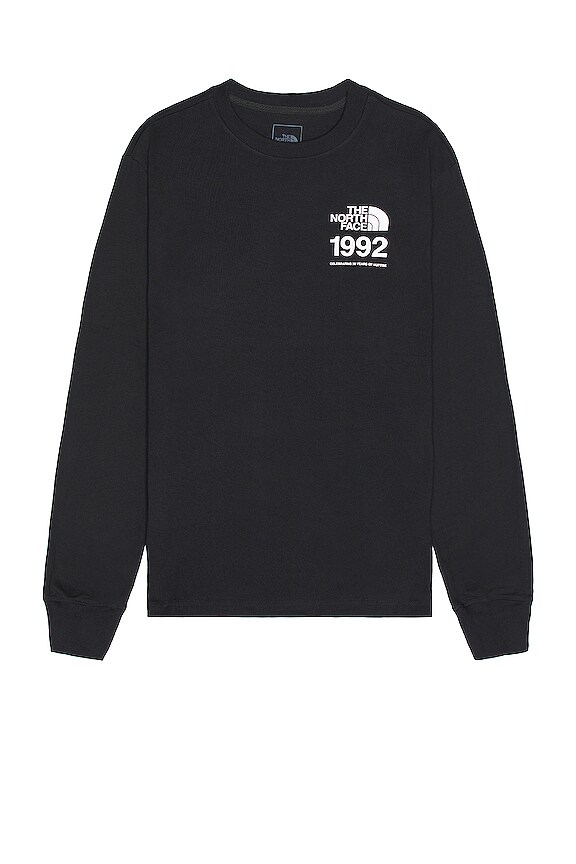 view 2 of 3 Long Sleeve Printed Heavyweight Tee in TNF Black