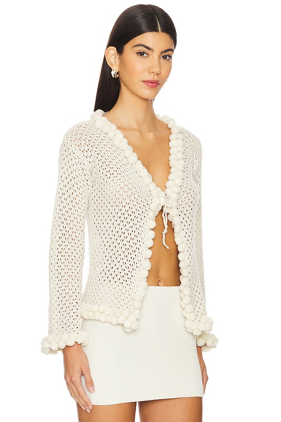 view 2 of 4 Pom Pom Top in Ivory