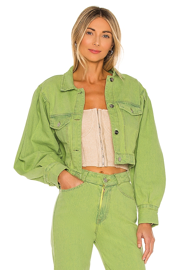 view 1 of 4 Caliz Denim Jacket in Green