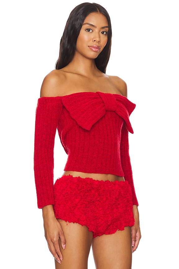 view 2 of 4 TOP CON DETALLE DE LAZO ISOLDA in Red