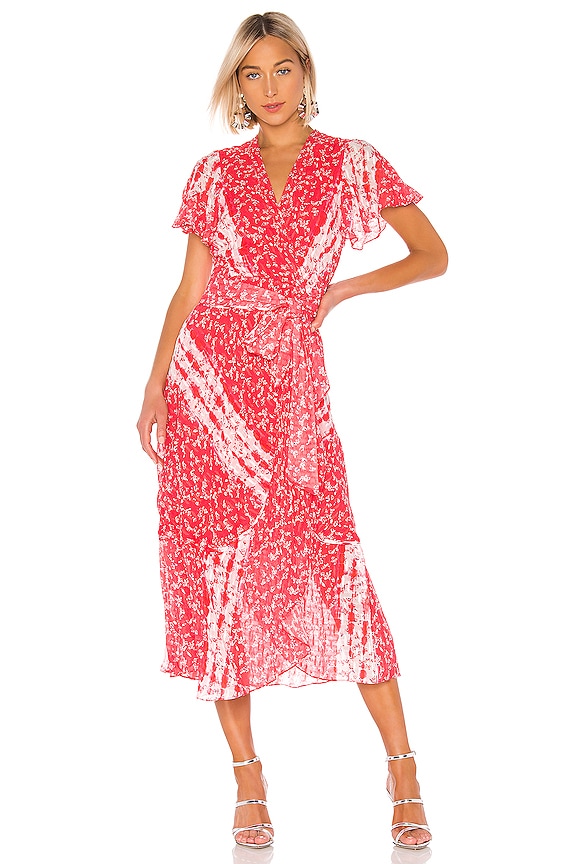 view 1 of 3 VESTIDO NEW BLAIRE in Ditsy Floral Stripe Guava