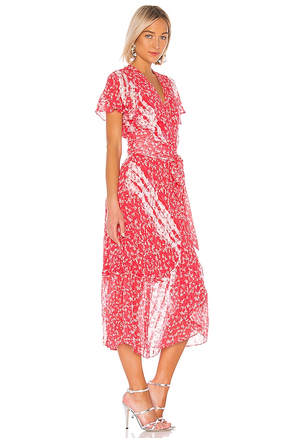 view 2 of 3 VESTIDO NEW BLAIRE in Ditsy Floral Stripe Guava