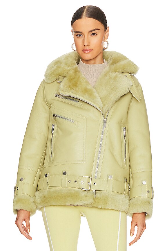 view 2 of 5 MOYA V ライダースジャケット in Pollen