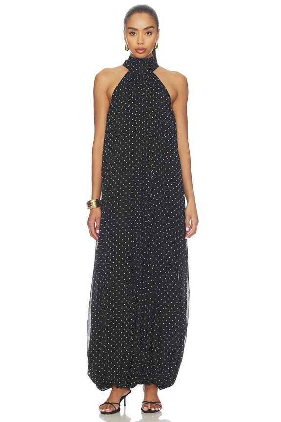 view 2 of 6 Chiffon Balloon Jumpsuit in 1000 Black Comb