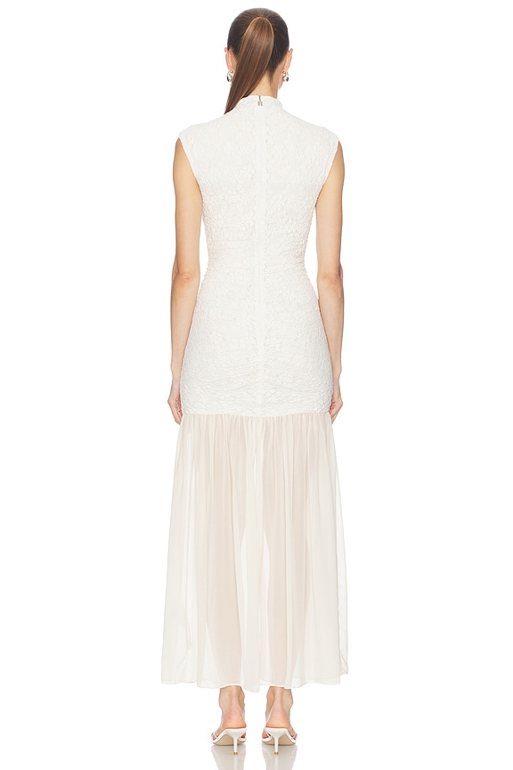 Lace Ruched Maxi Dress