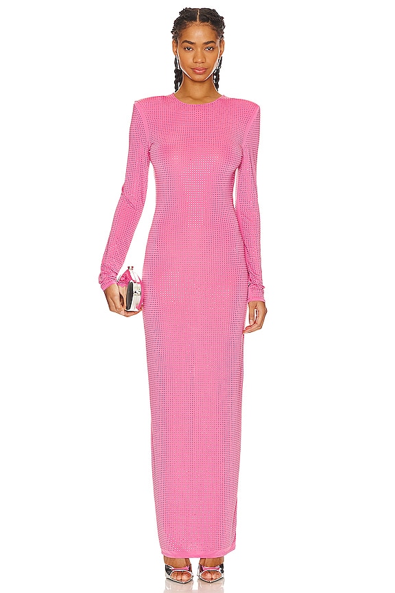 view 2 of 3 Embellished Fitted Dress in Ibis Rose