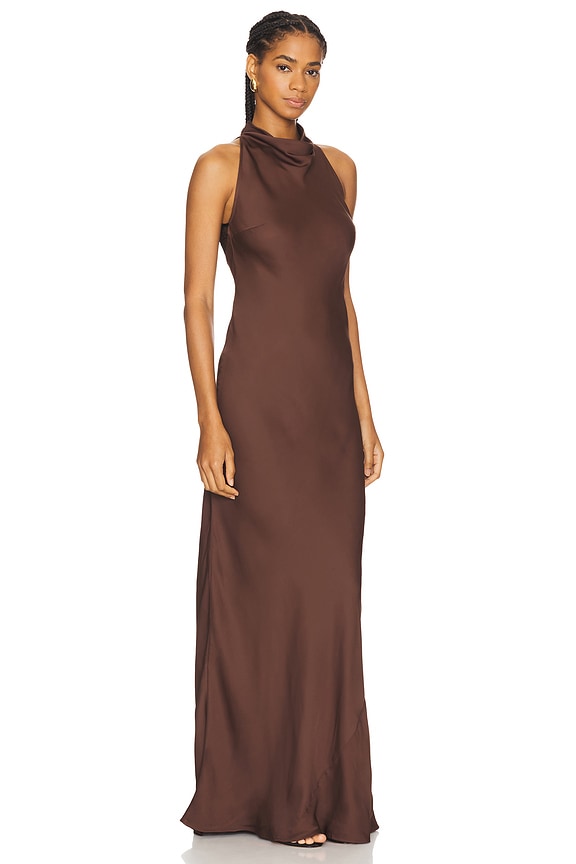 view 2 of 3 Lace Maxi Dress in Chicory Coffee