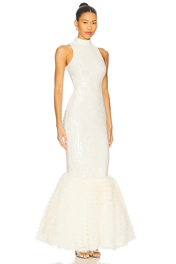 view 2 of 4 Sequin Maxi Dress in Egret