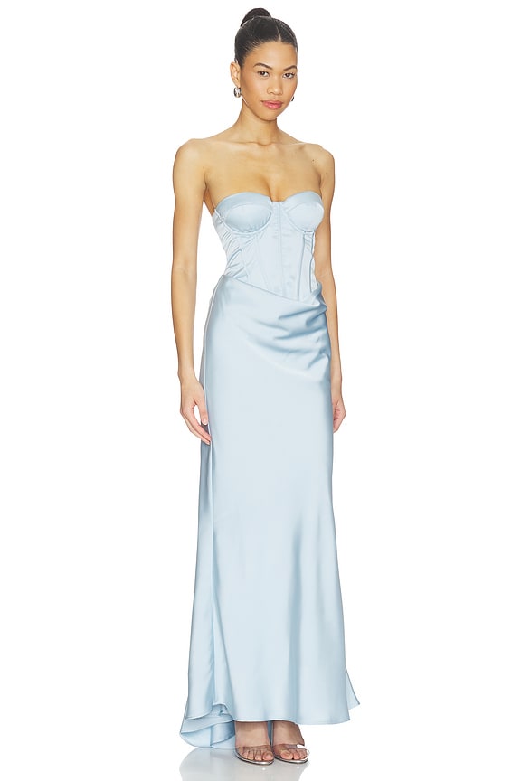 view 2 of 3 ROBE SATIN CORSET MAXI in Plein Air