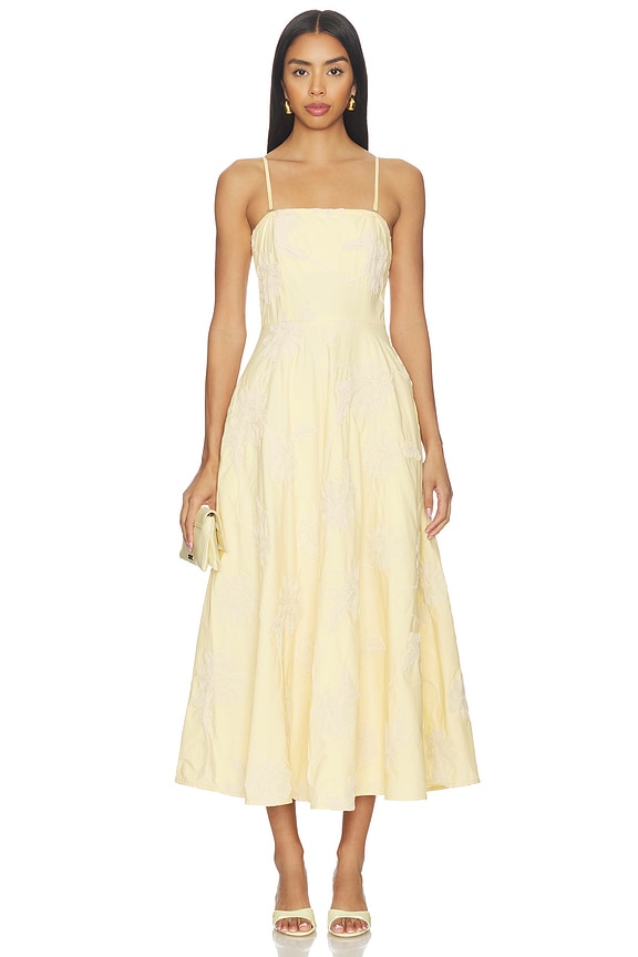 view 2 of 4 Flower Strapless Dress in Italian Straw