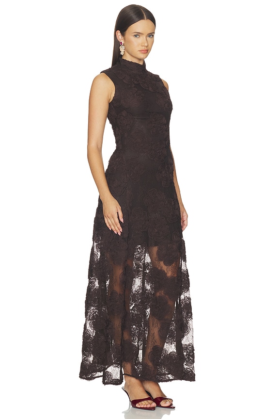view 2 of 4 MAXIVESTIDO 3D FLOWER MAXI DRESS in Mol?