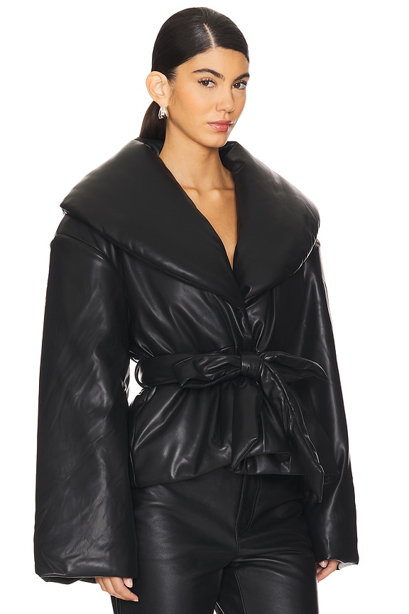 view 2 of 5 Belted Puffer Jacket in Black