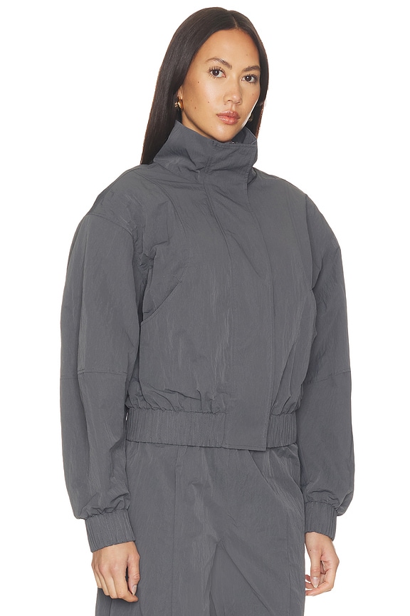 view 2 of 4 Crispy Track Jacket in Gray Pinstripe