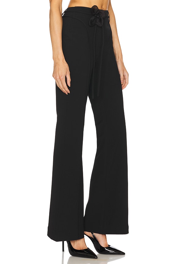 view 2 of 6 PANTALON FLARE in Black